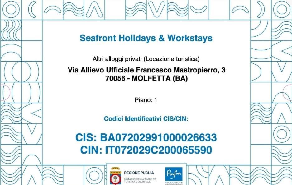 Seafront Holidays & Workstays Molfetta Extérieur photo